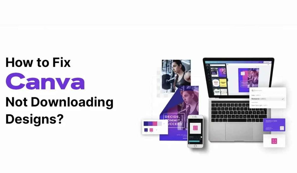 Canva download button not working