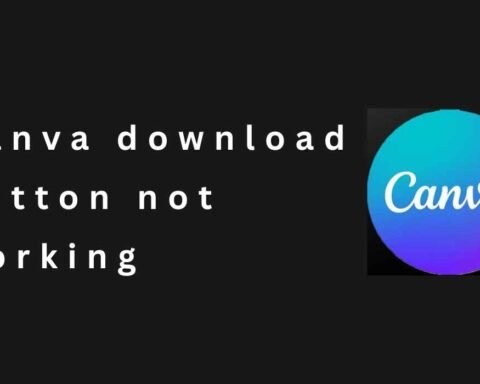 Canva download button not working
